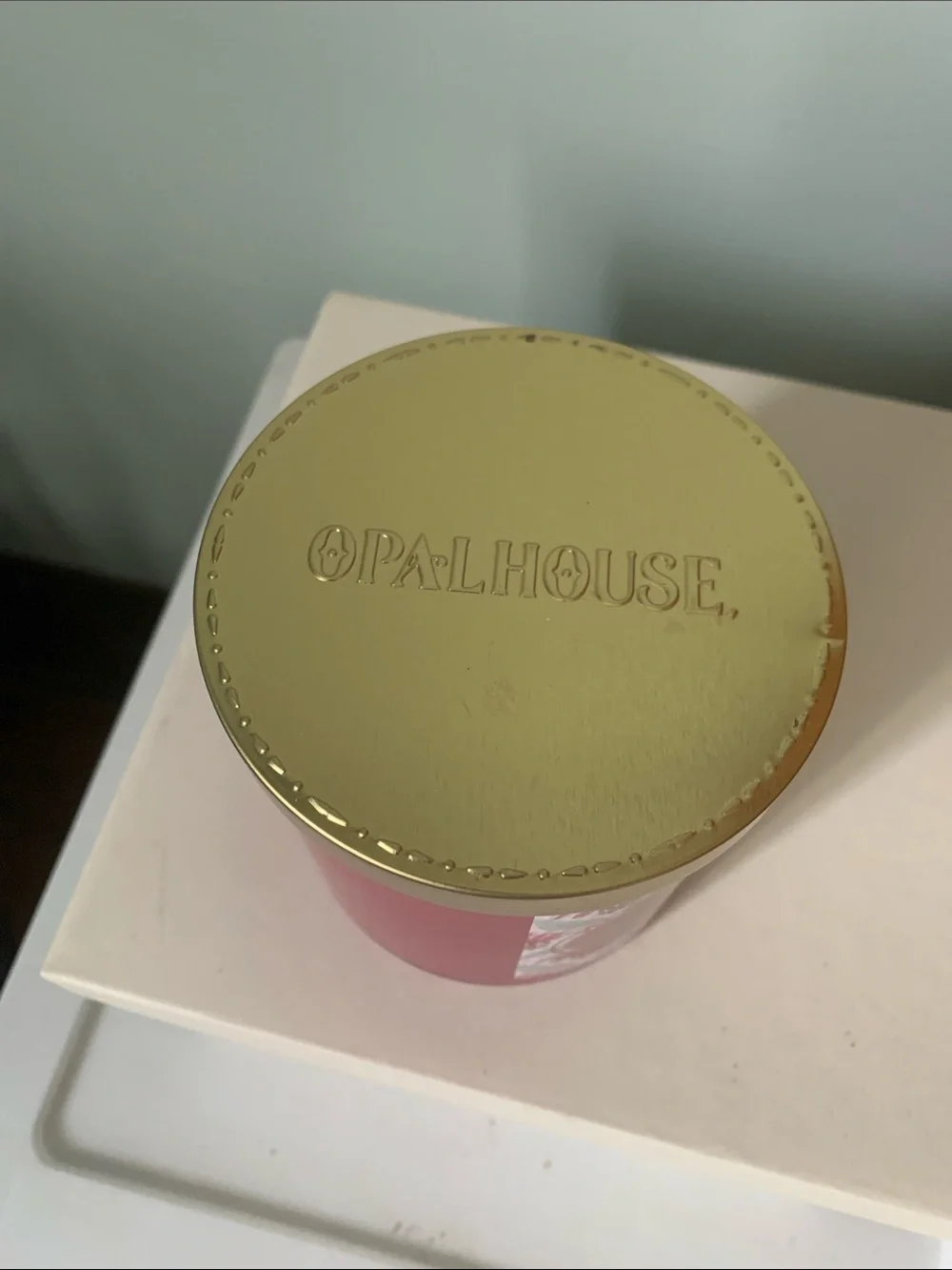 Opalhouse Bergamot Bliss Scented Candle - Pink with Gold Lid